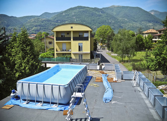 Installation of a swimming pool
