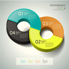 abstract 3d ring infographics