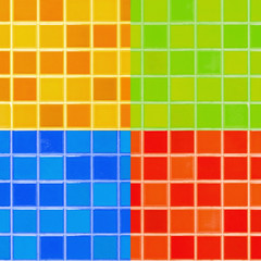 Colorful ceramic tile wall