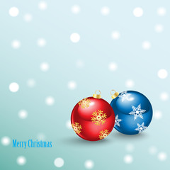 Fototapeta na wymiar Merry Christmas Background with balls,EPS 10