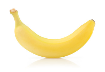 Ripe Yellow Banana Isolated on White Background