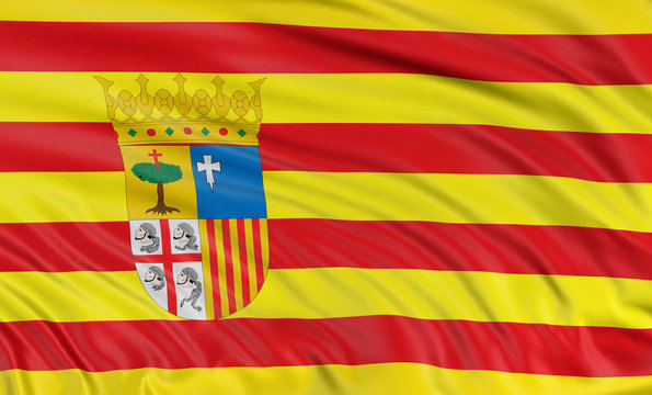 3D Aragon flag