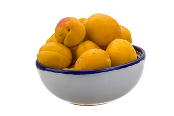 Yellow ripe apricots