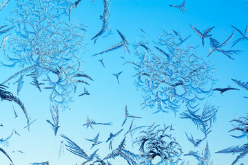 frosty pattern on glass
