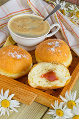 fresh delicious donuts and coffee