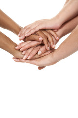 group of hands