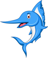 Obraz premium marlin fish cartoon