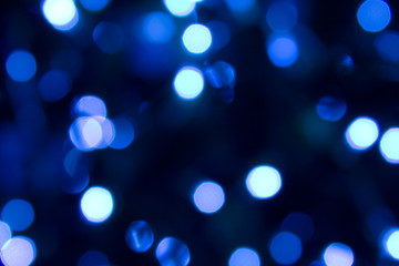 Bokeh Blue lights abstract background