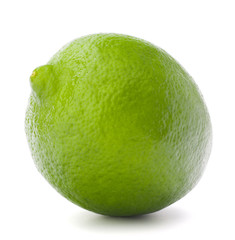 Citrus lime fruit isolated on white background cutout