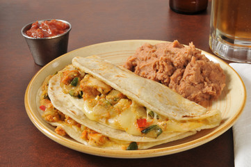 chicken quesadillas