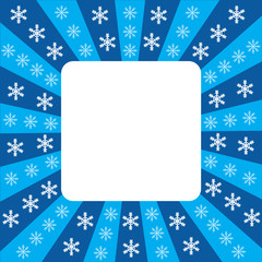 frame with snowflakes