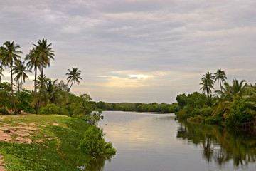 Tangalla backwaters at sunset, Sri Lanka