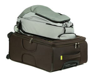 Suitcases isolated on white