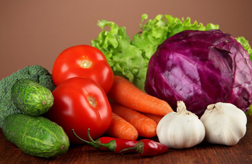 Composition of different vegetables