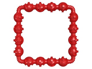 Obraz premium Futuristic modern frame on white. 3D render.