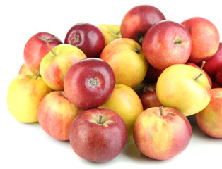 Juicy apples isolated on white