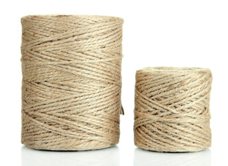 Hank of twine isolated on white