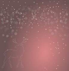 Obraz na płótnie Canvas Weihnachtlicher Hintergrund mit Rentier