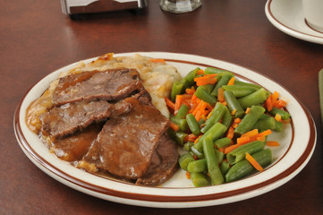 Roast beef dinner