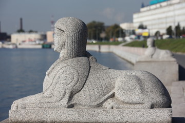 Сфинксы на свердловской набережной. Санкт-Петербург.