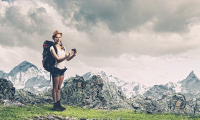 Young woman mountaineer