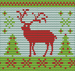 Reindeer made of wool