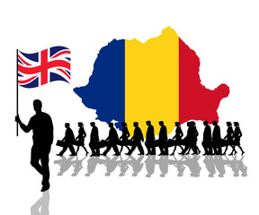 Romanian emigrants moving to UK