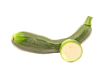 fresh zucchini isolated on white