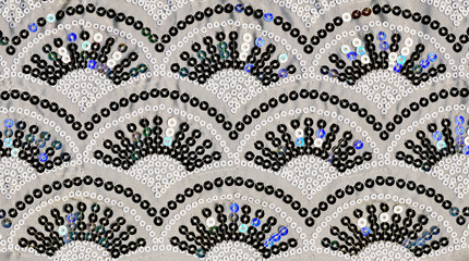 Sequin arch pattern on fabric
