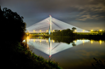 Fototapeta na wymiar Redzinski bridge in Wroclaw, Poland