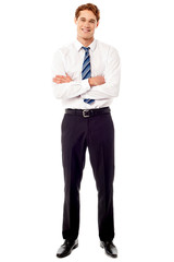 Confident young business executive