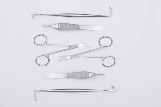 Surgical Instrument On White Background