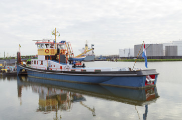 Fototapeta na wymiar port łód¼ w Amsterdamie