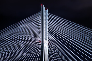 Fototapeta premium Most pylon w nocy