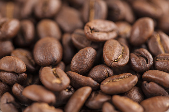 Coffee beans close up © Eugene Shatilo