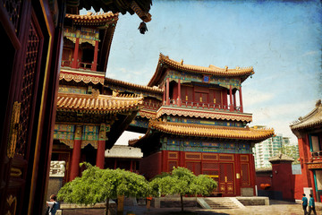 Obraz premium Beijing, Lama Temple - Yonghe Gong Dajie 