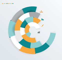 Infographics circle origami style