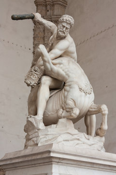 Florence - Hercules beating the centaur Nessus. .