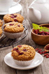 Muffins with dried berries