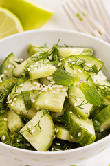 Fresh cucumber salad