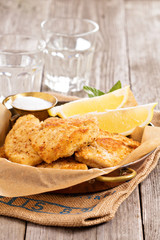 Breaded chicken fillet