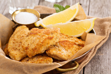 Breaded chicken fillet
