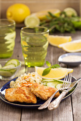 Breaded chicken fillet