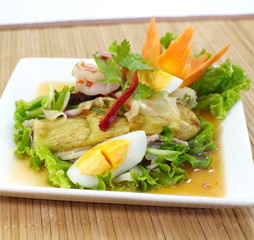 Egg plants spicy salad