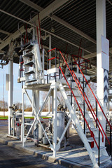 steel industrial design. ladder, awning, process equipment