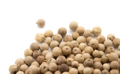 White pepper grains