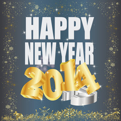 New Year  2014  golden word  background © terramigrante