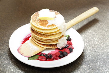 Mixed berry pancakes