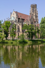 Fototapeta na wymiar Jochaneskirche church in Stuttgart