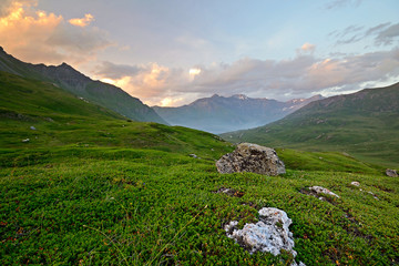 Fototapeta premium Sunset in the Alps